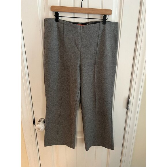 Anthropologie Cartonnier Gray Double Knit Cropped Wide-Leg Pants Size Small - Picture 2 of 5
